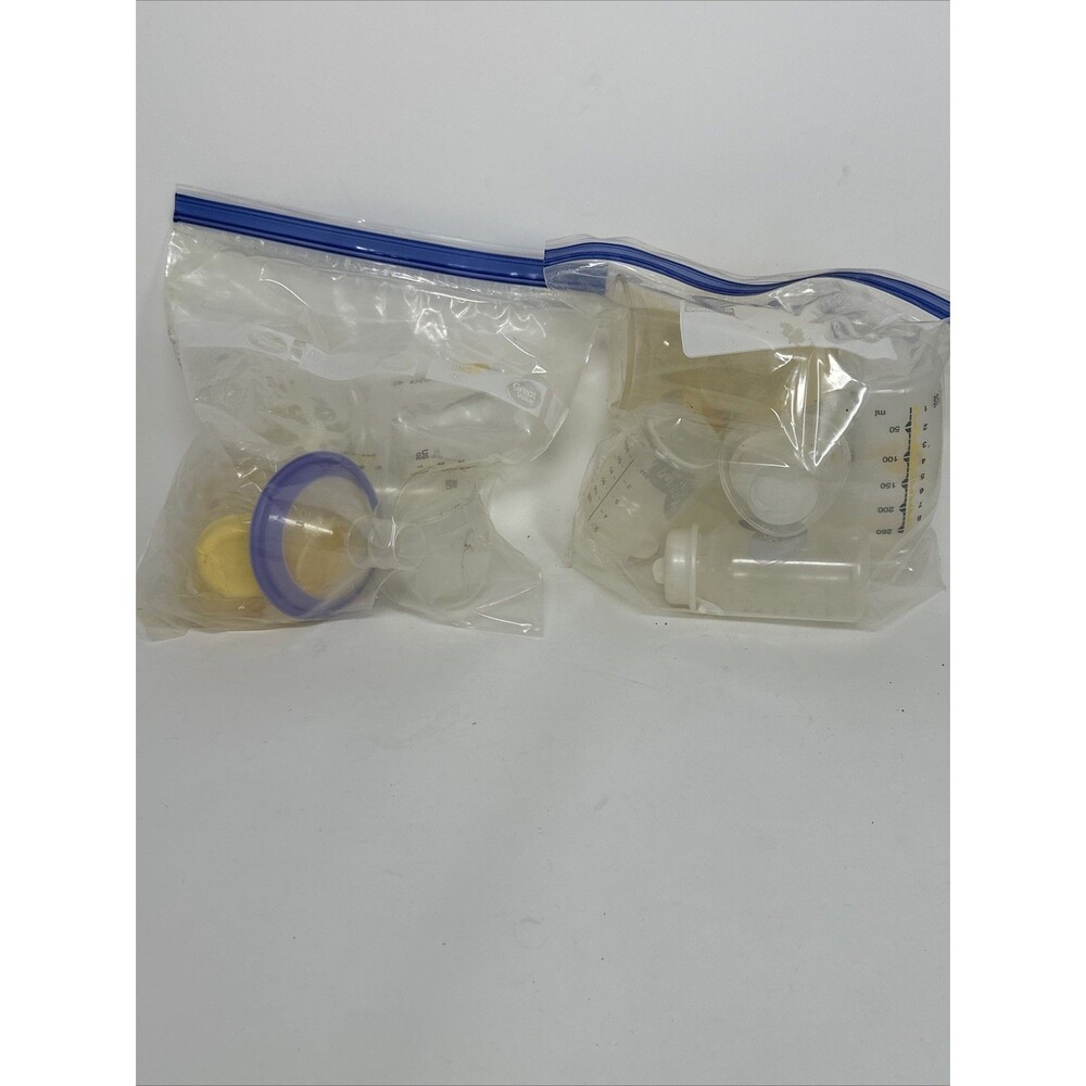 Medela & Other Breast Milk Storage Bottles Misc W Lids Suction Cups